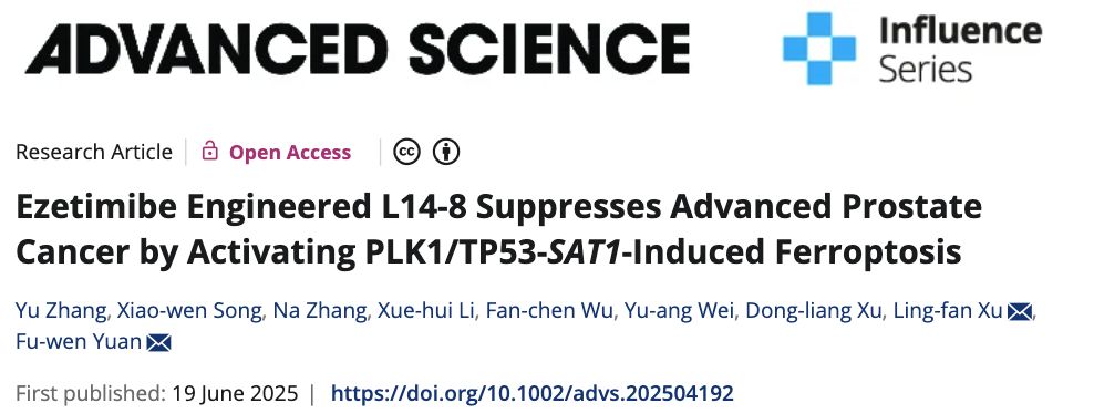 万象城官网袁富文、张宇团队联合多机构开发前列腺癌新型靶向候选药物，克服前列腺癌内分泌治疗耐药难题